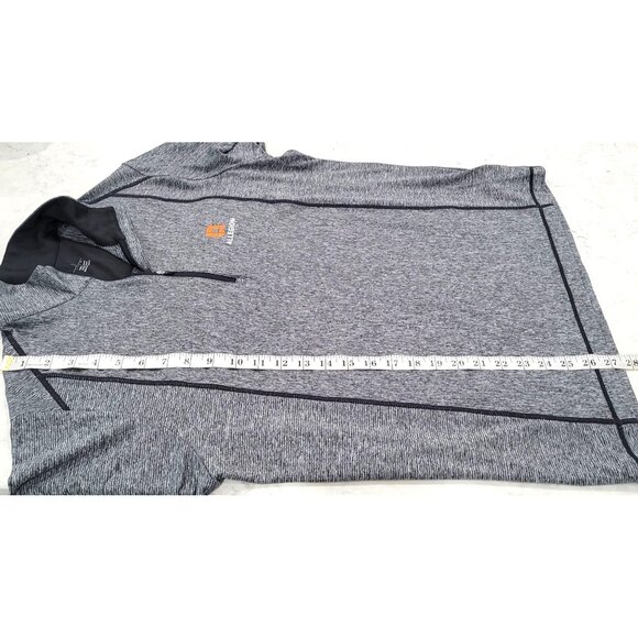 Men's Antigua Allegion Heather Gray & Black 1/4 Zip Pullover Jacket Size L - Picture 9 of 10